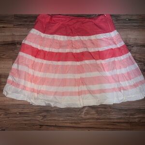 Gap Pink and White Striped Skirt
